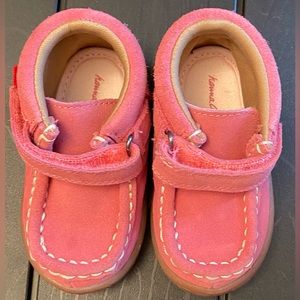 Hanna Andersson Pink Leather Toddler Moccasins (Size 4)